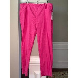 Kim Rogers Millennium Straight Pull On Tummy Control Pants Pink Sz 18 Short NWT